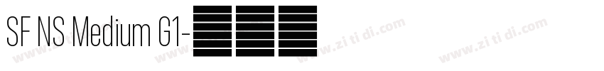 SF NS Medium G1字体转换